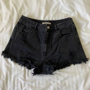 Pacsun High Rise Black Jean Shorts